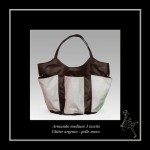 L'aura PE2010_Armando 3 tasche_glitter argento - pelle moro L'aura PE2010_Armando 3 tasche_glitter argento - pelle moro