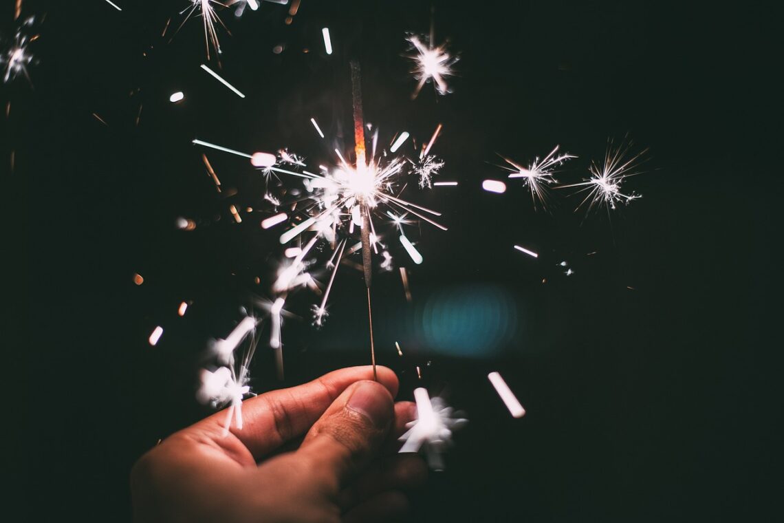 new year's eve, sparkler, sparks